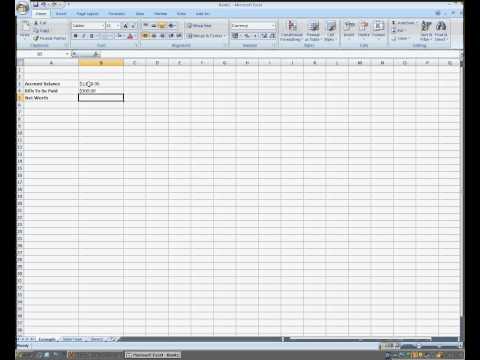 How to do basic subtraction in Microsoft Excel 2007