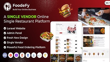 Foodefy Single Restaurant Online Food Ordering Laravel Website Platform