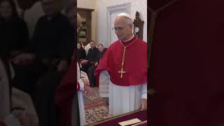 Pope Leo xiv meet's Archbishop Sarah mullaly in historic Vatican prayer moment