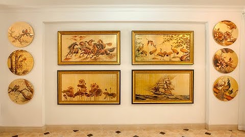 Tranh sơn mài dát vàng Mia Home