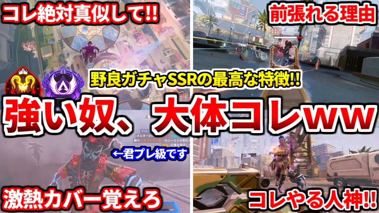 野良ガチャSSRはこういう人達です。ガチで勝てる最高な野良の特徴まとめ!ランクやるなら絶対に真似してください。【APEX LEGENDS立ち回り解説】