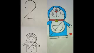Doraemon drawing || 2 से doraemon का बनाना सीखे | How to draw doraemon easy | Doraemon drawing