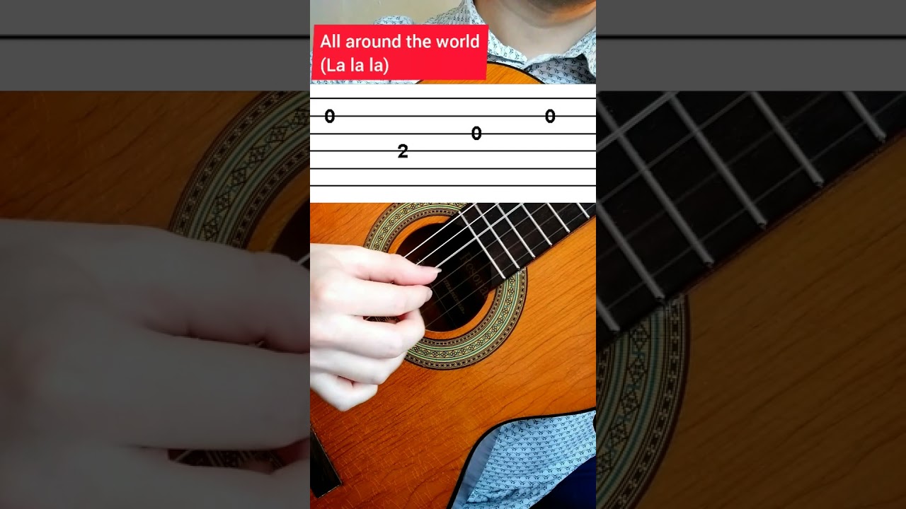 All around the world (lalala) guitar tutorial 