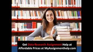 Get Data Research Assignment Help at Affordable Prices at MyAssignmenthelp