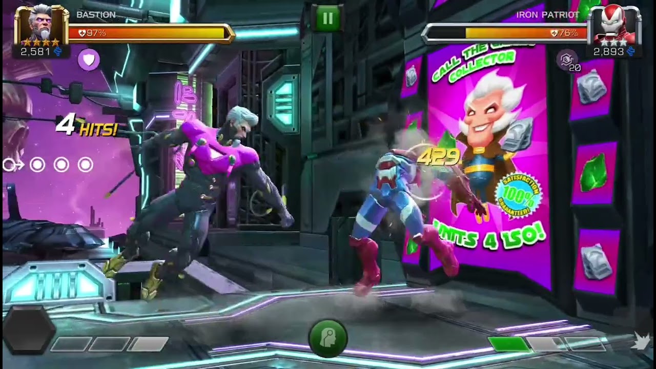 Bastion vs Iron Patriot | Marvel Contest Of Champions Gameplay | 