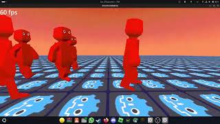 DoomCore style game, dev recording 01 primitive enemy pathfinding /animations