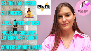 Upper-Int B2 CELTA Online Lesson | Vocabulary, Listening, Speaking | Language Systems & Skills