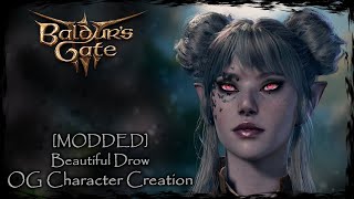 BALDURS GATE 3 || Beautiful Drow [Original Character #402] - Female Character Creation [MODDED] @Senhoshi