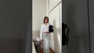 styling sequin midi skirt, follow for more❤️ #shorts