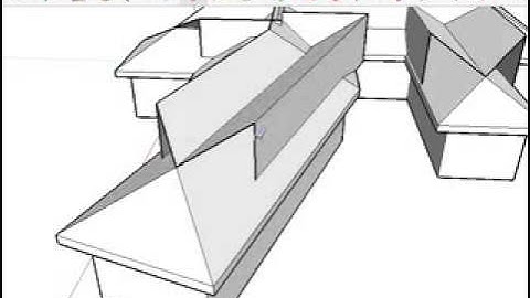 GOOGLE SKETCHUP VIDEO TUTORIAL   Complex hip roofs and the Follow Me tool