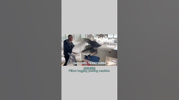 Automatic compress bagging packing machine for bedding pillow cushion #bagging #packing