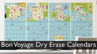 Bon Voyage 4 Piece Dry Erase Calendar Decal Kit