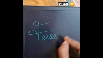 Faisal 🤩Name design sign ✍️ #namesignature #cursive #calligraphy #sign #Faisal #signaturestyle