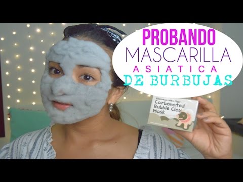 PROBANDO MASCARILLA ASIÁTICA DE BURBUJAS