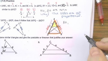 Geom 7 5 Notes Video Theorems for Similar Triangles