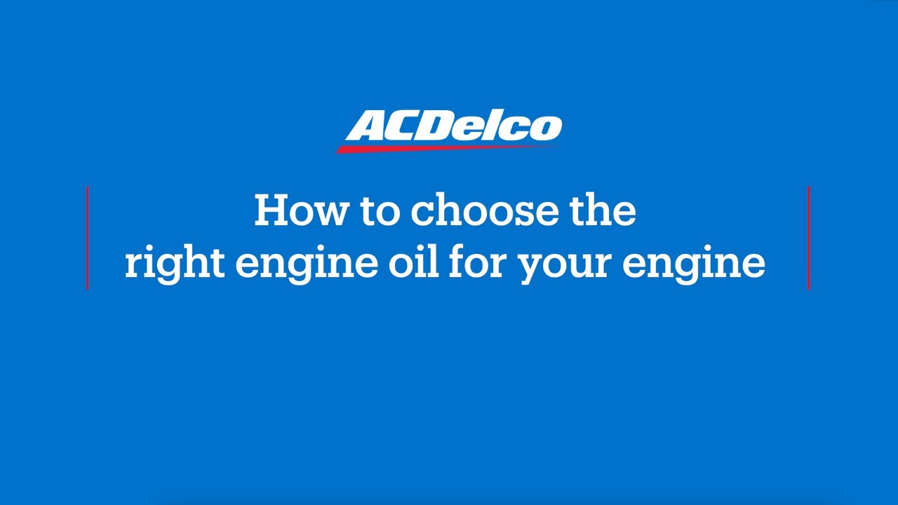 How do you choose the right engine oil for your car? - YouTube