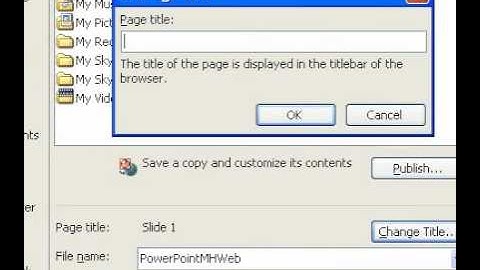 Microsoft Office PowerPoint 2003 Publish a presentation to the Web