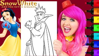 Coloring Snow White Evil Queen | Disney Villains | Markers