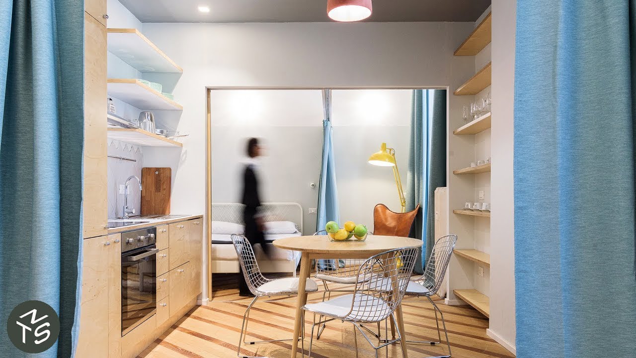 NEVER TOO SMALL Italian Transforming Tiny Studio Apartment 44sqm