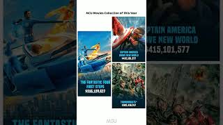 MCU Movies Box Office Collection of Year 2025 #shorts #mcu #fantasticfour #thunderbolts #marvel #fyp