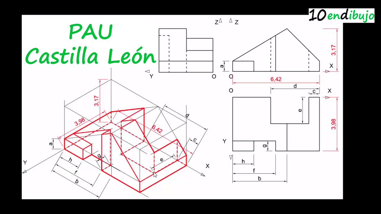 Examen de Dibujo Técnico de las PAU de Castilla y León, Opción A, Junio 2014