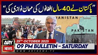 Khawaja Asif's Big Statement | ARY News 9 PM News Bulletin | 25th Oct 2025