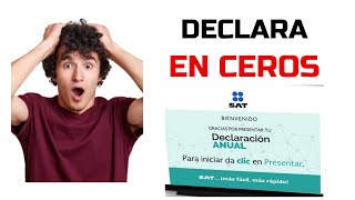 Declaración anual en ceros - Tutorial Declaración Anual