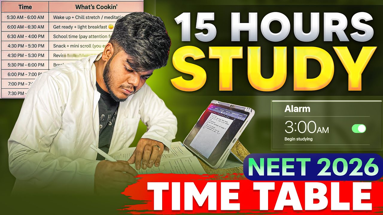 NEET 2026 – The Ultimate Time Table That Helped Me Crack NEET🔥