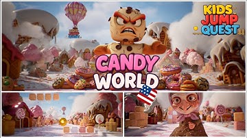 Kids Jump Quest: Candy World - The Sweetest Obstacle Course! 🍭 | Brain Break | (UK / US Version)