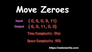 Move Zeros leetcode question.  explained in a simple way in telugu #telugu #python #leetcode #dsa 