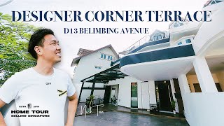 $5.5M Designer Corner Terrace 2 Storey   Attic @ D13 Belimbing Avenue | Singapore Home Tour Ep. 219