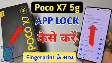 Poco x7 5g fingerprint app lock/Poco x7 5g me app lock kaise kare/Poco apps lock setting