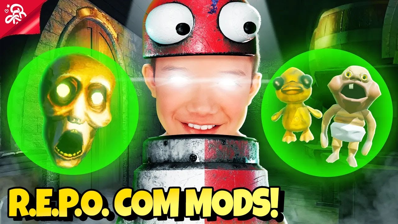 R.E.P.O. COM MODS É O JOGO MAIS ENGRAÇADO QUE EXISTE! +1 HORA DE MODS