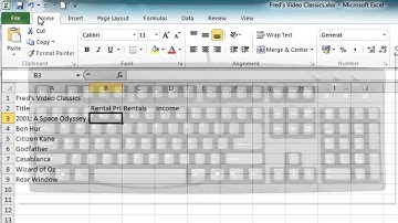 Excel 2010 Tutorial For Beginners #2 - Enter & Edit Text and Numbers (Microsoft Excel)