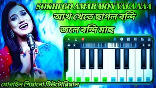 Sokhi Go Amar Mon Vala Naa Bgm New/ Piano Harmonium Tutorial/(আখ খেতে ছাগল বন্দি জলে বন্দি মাছ)