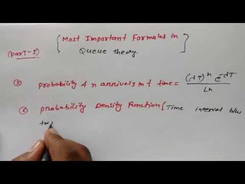 Key Formulas of Queue Theory Part  1 OR Tutorial- 18
