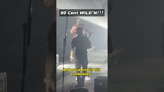 50 Cent Throws Broken Mic Into Crowd!