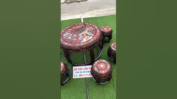 Bàn ghế gỗ trắc cẩn ngà, đồ xưa ltk, các bác đăng ký kênh YouTube ủng hộ e nhé
