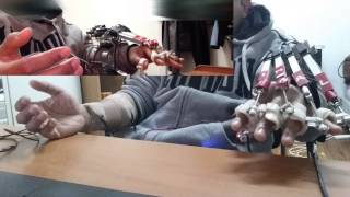 A hand exoskeleton driven by two EMG channels 6 fi