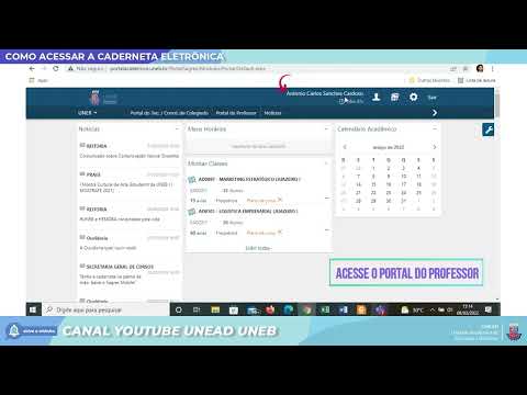 Como acessar a caderneta eletrônica no portal do Professor