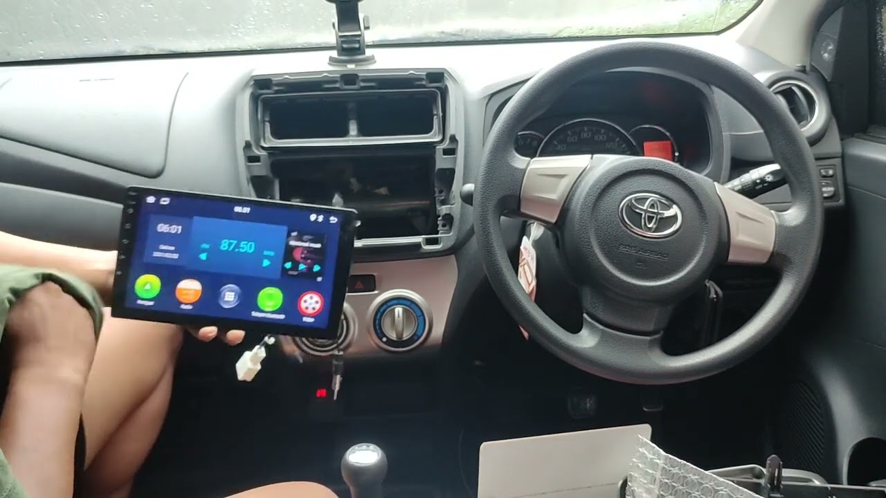 pasang head unit 9 inc di agya/ayla