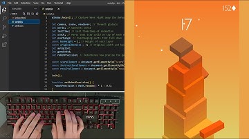 ASMR Programming - Coding Stack Game with Javascript - No Talking