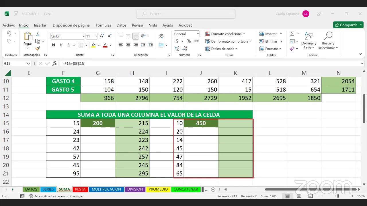 Curso de Excel H2 Clase 1 11012023 YouTube
