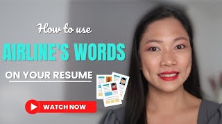 How to USE Keywords in your Cabin Crew resume, CV, and Cover Letters by Miss Kaykrizz