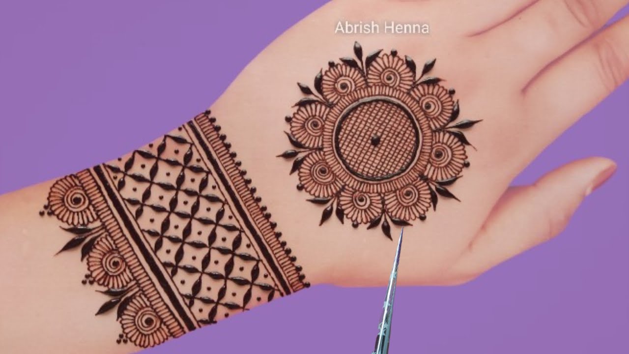Karva Chauth special mehndi||Simple mehndi designs||Back hand mehendi design||Arabic mehndi designs