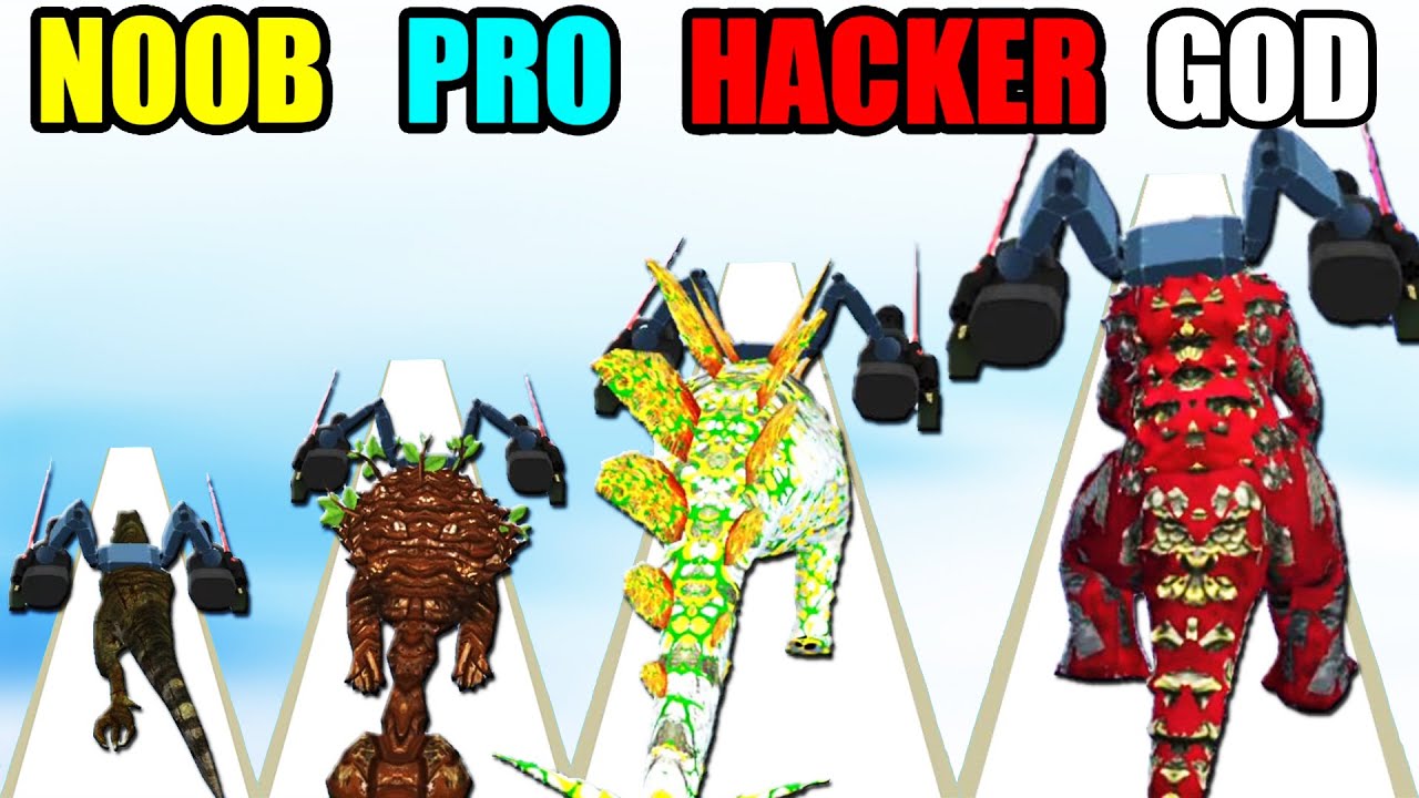 NOOB vs PRO vs HACKER vs GOD in Dino Evolution Run 3D (New Update)