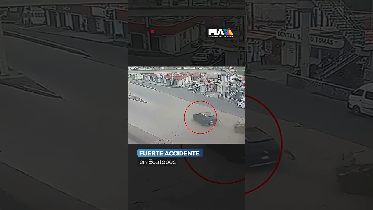 ¡Impactante accidente en Ecatepec! ⁣| Las cámaras del C4 captaron un choque en Avenida Nacional⁣
