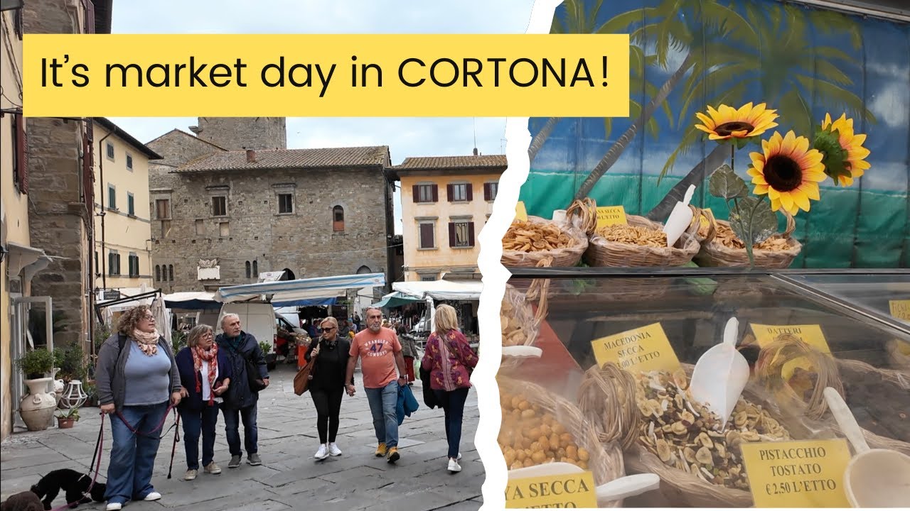 Market day in CORTONA, Italy
