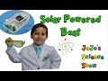 Kid science experiment solar powered model boat