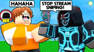I Went UNDERCOVER And STREAM SNIPED My BROTHER.. (Roblox Bedwars)